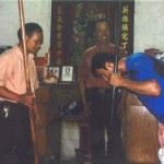 receiving corrections with the pole (Luk Dim Poon Kwan) from GM Pak Cheung Kau the son of the late GM Pak Cheung