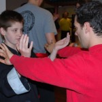 One of our younger students practising during Seminar November 2009