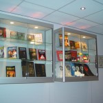 Display of books and dvds