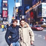GM Sergio Iadarola with his brother Giulio on time square(New York)