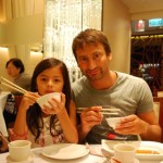 Sifu Sergio with his daughter in Hong Kong