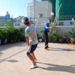 Training on the roof in Hong Kong 2009