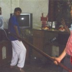 receiving corrections with the pole (Luk Dim Poon Kwan) from GM Pak Cheung Kau the son of the late GM Pak Cheung