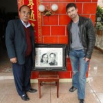 On the terrace of the late GM Chan Wha Sun's house with sifu Tam Woon Biu